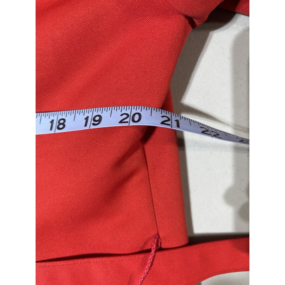Vtg Bonders Red Trench Coat‎ Long Button Front Slit Pockets Xl - Picture 5 of 7
